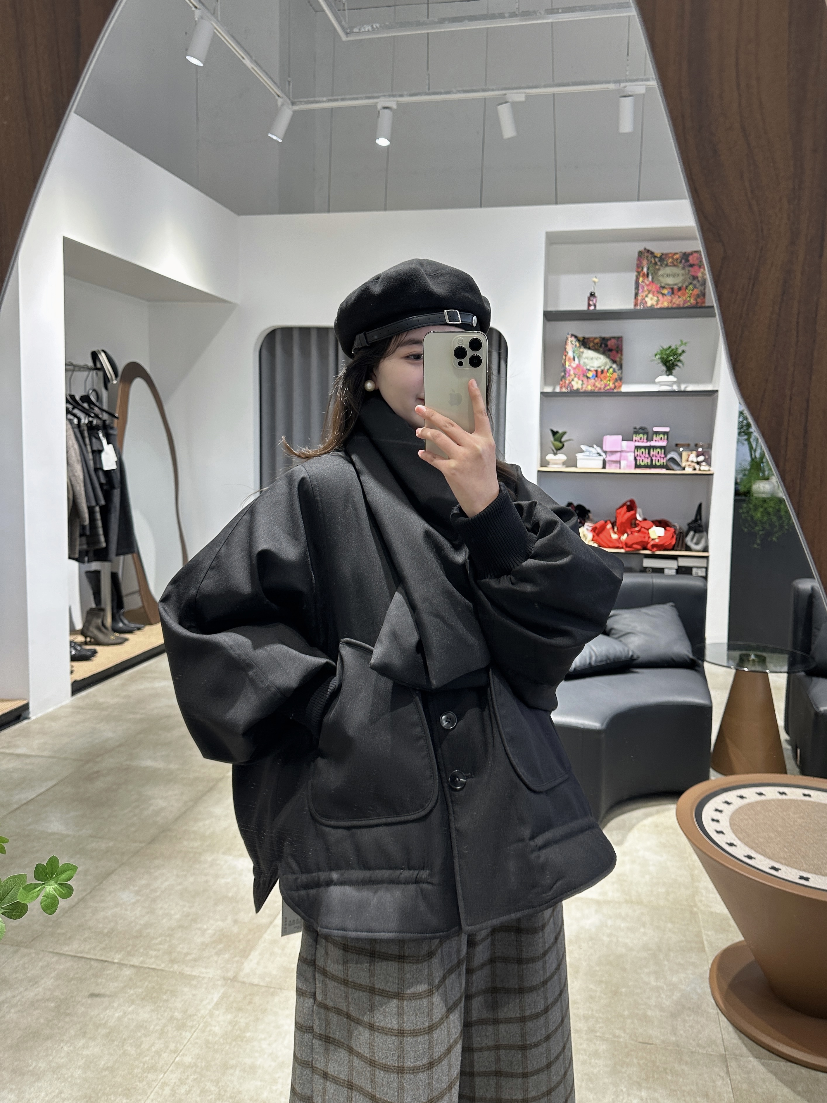 【Oi】小众设计师款围巾鹅绒服(无质量尺码问题NO退换)