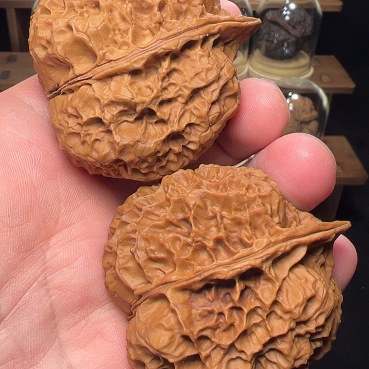 文玩核桃把件苍龙古蟾50mm