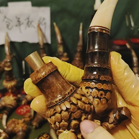 老***烟贵州特色竹根烟斗工艺品手把件