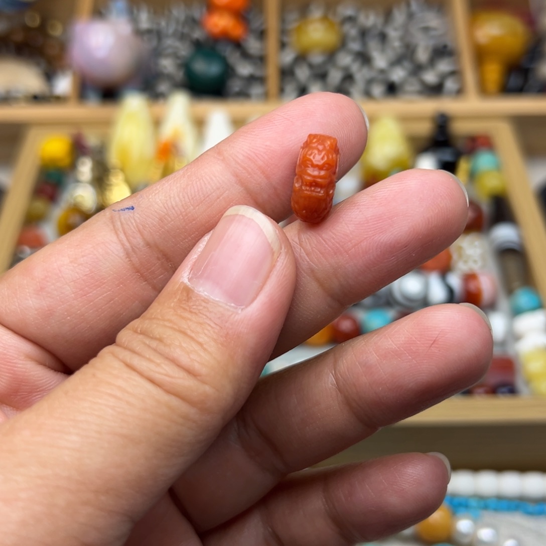 南红玛瑙14mm龙扣未镶嵌