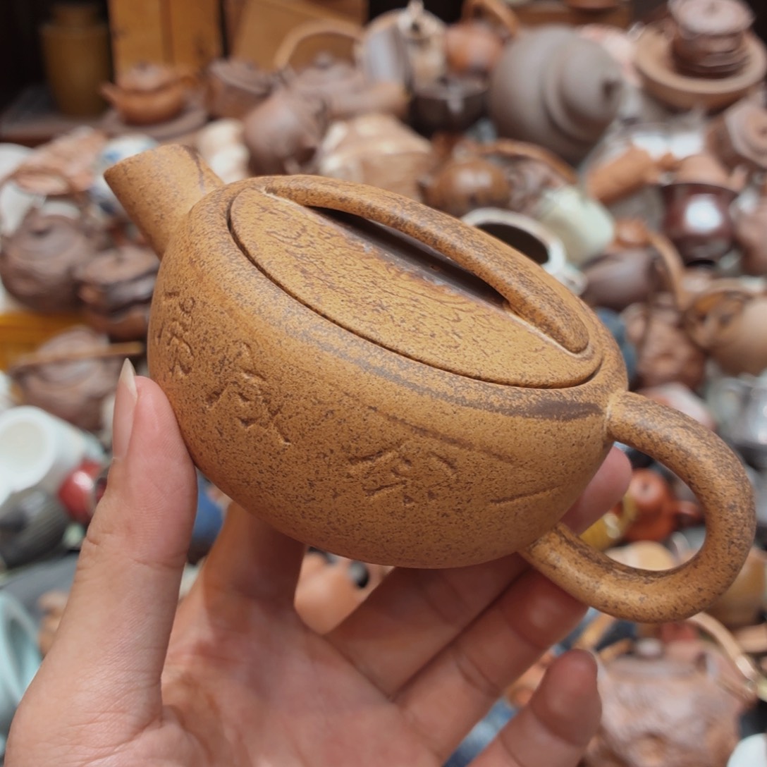 柴烧老岩泥高温茶器皿
