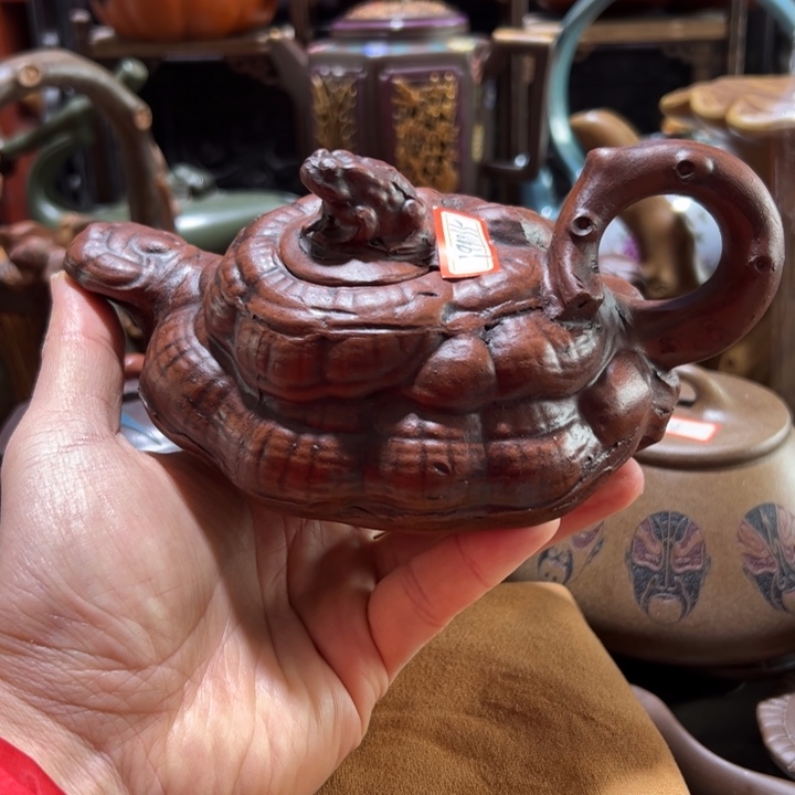 茶壶紫砂紫砂壶收藏起来了！