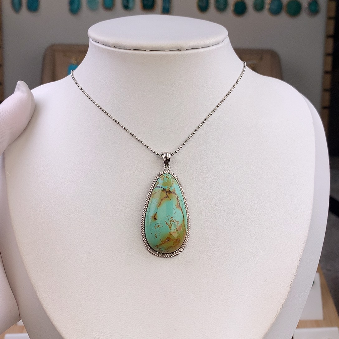 绿松石未镶嵌吊坠(不含链)