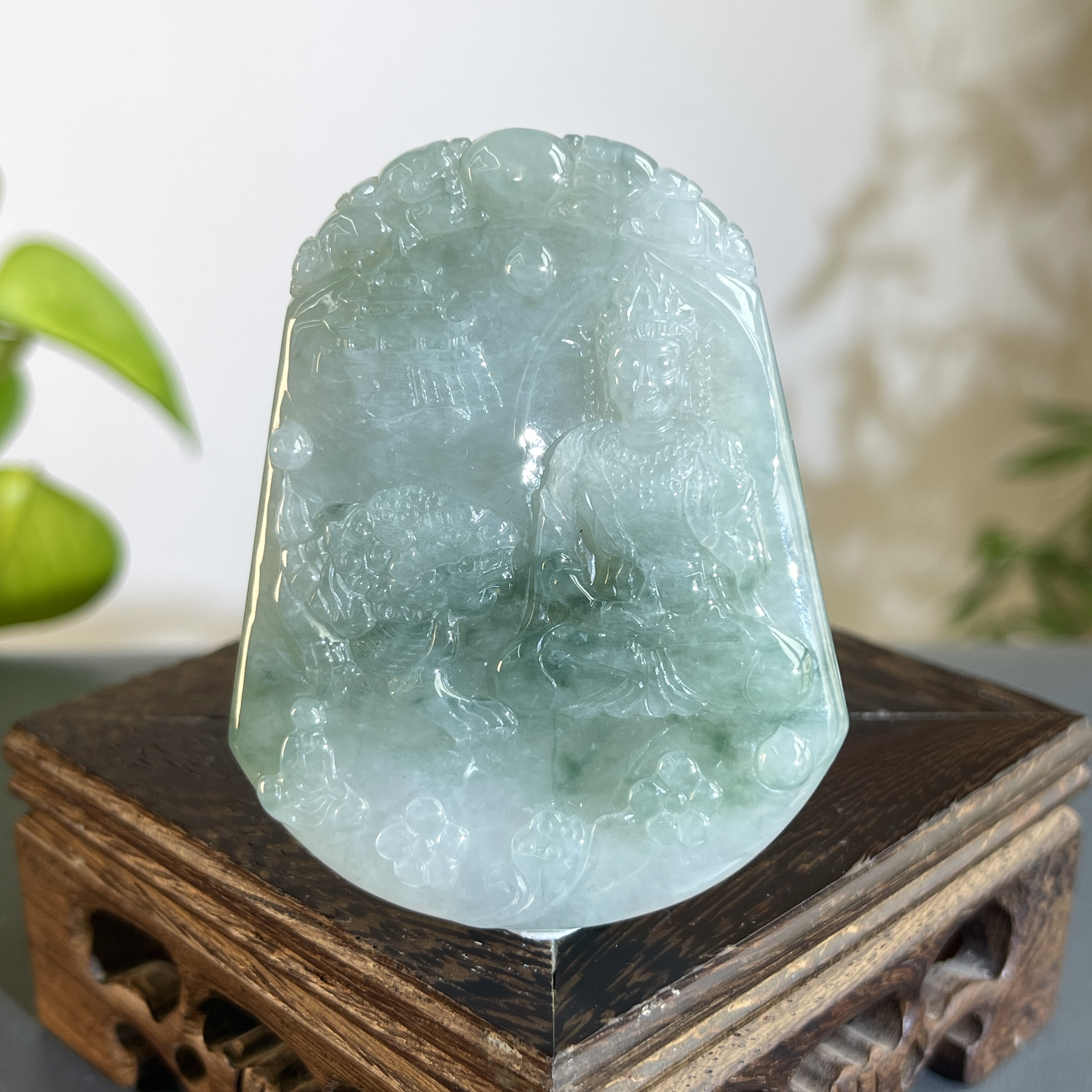 JXB18-170  天然缅甸A货翡翠 文殊