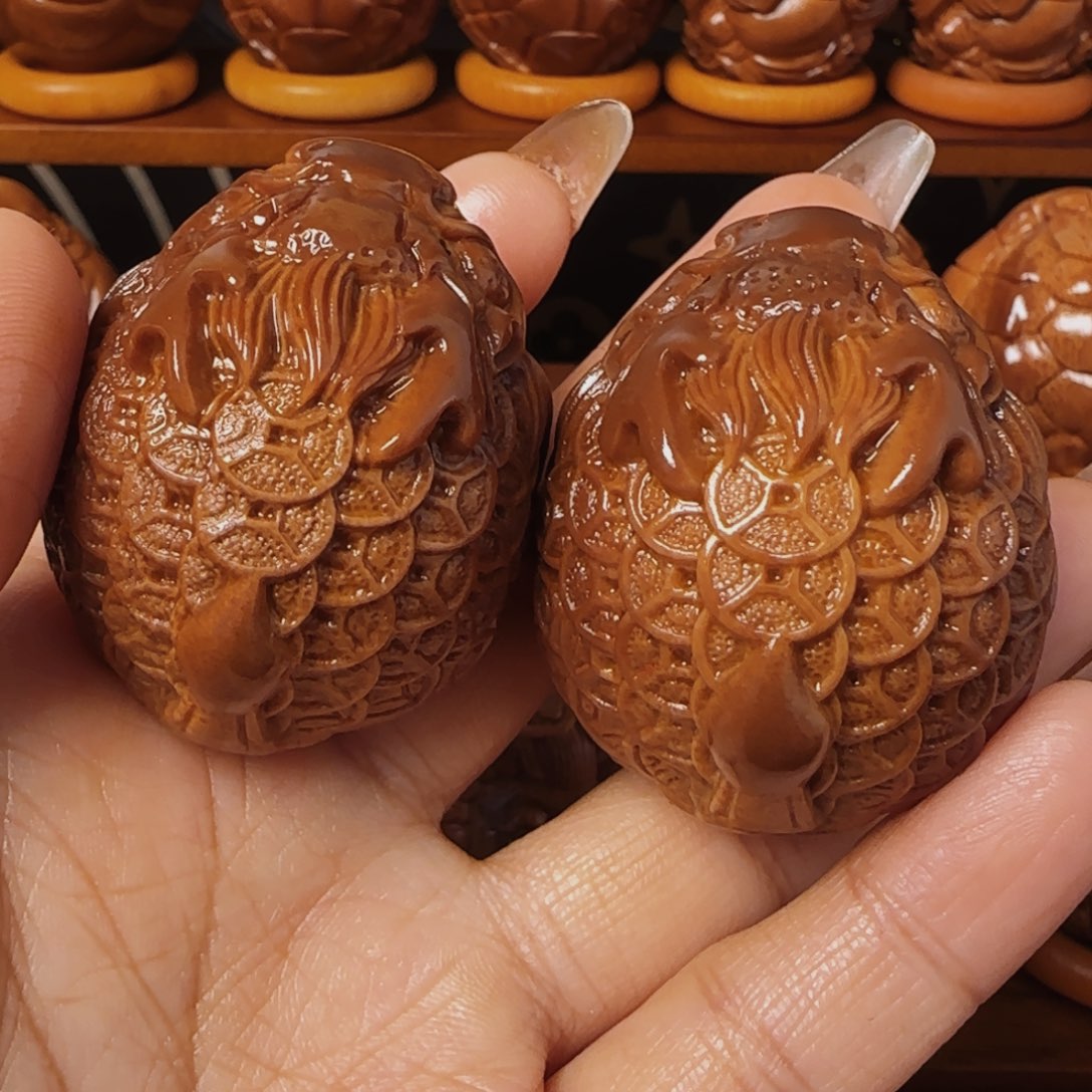 橄榄核把件不*啊龙龟手把件41