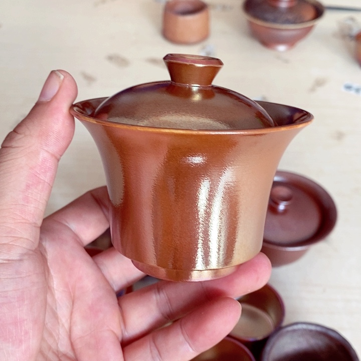 柴烧茶具套杯子杯子