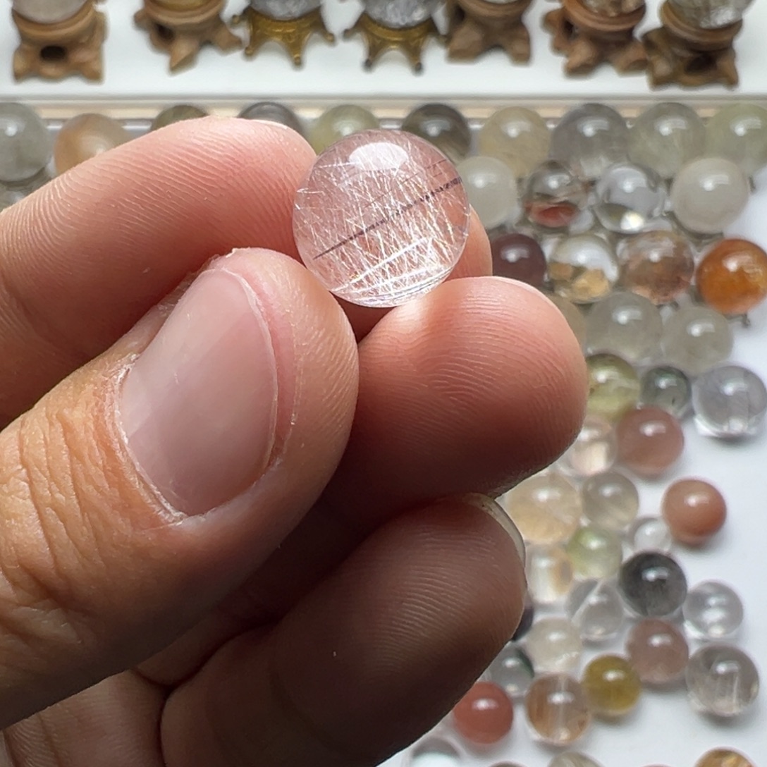 未镶嵌水晶珠宝半成品银发球