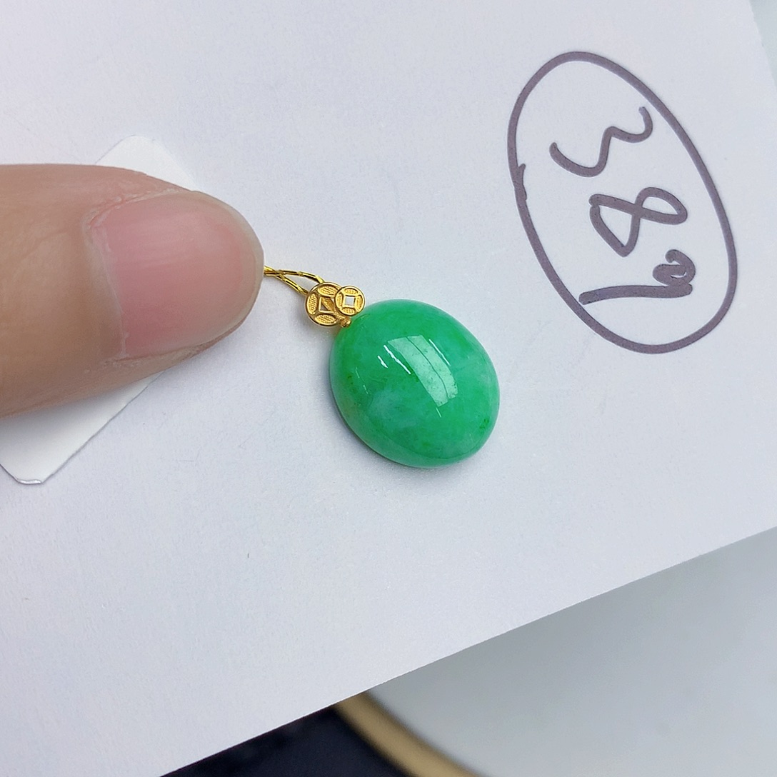 翡翠颈饰18K金镶嵌346789