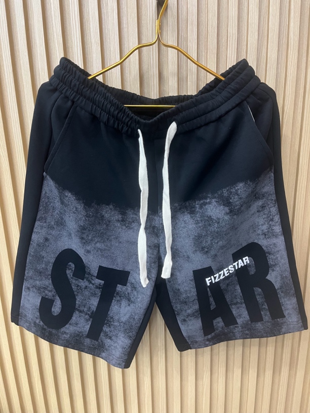 夏季潮流个性运动风透气休闲裤宽松印花短裤五分裤