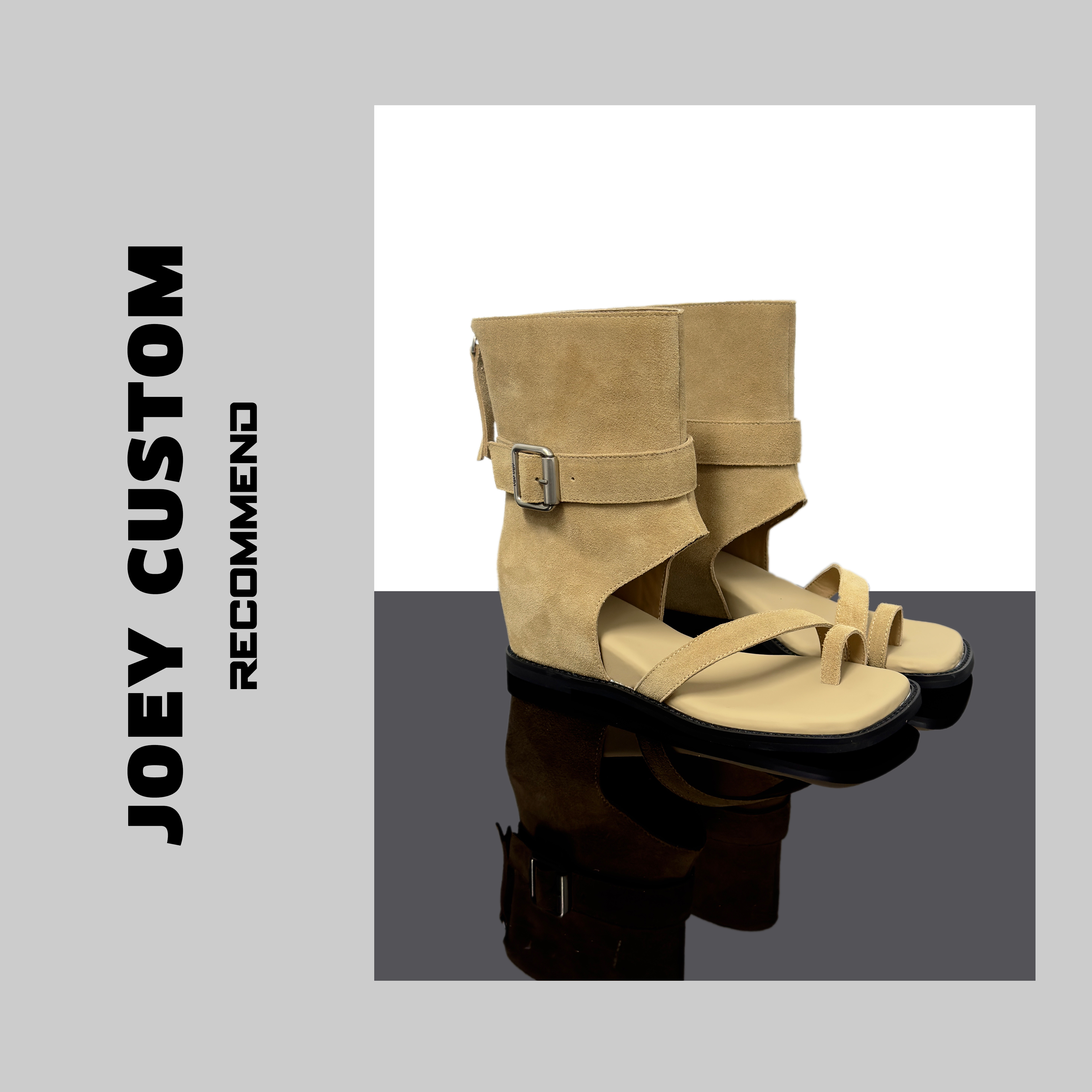 JOEY | 【超模腿】~2025夏季新品罗马凉靴中筒套趾时装女靴  30-10