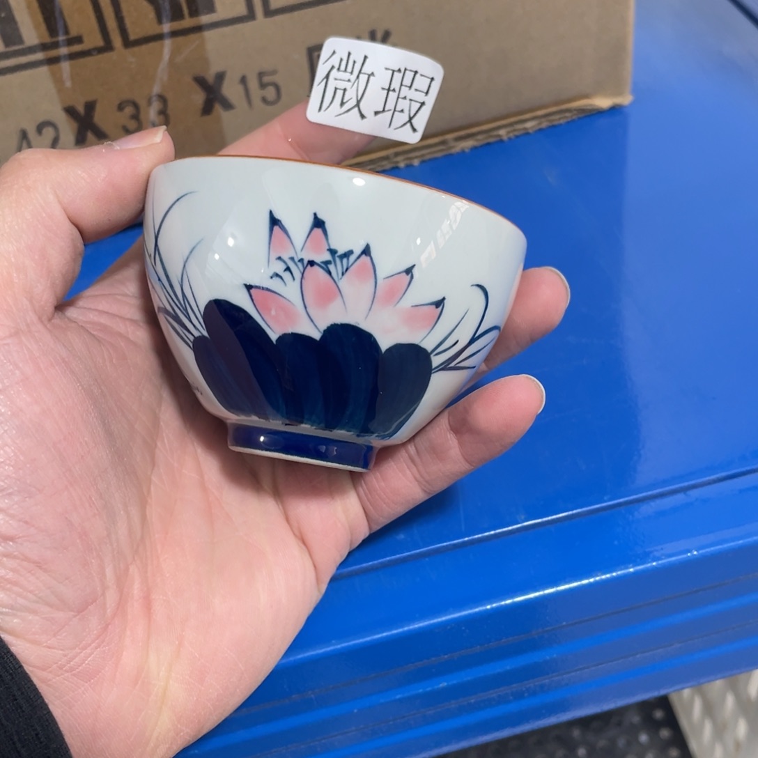 釉下手绘茶具微瑕