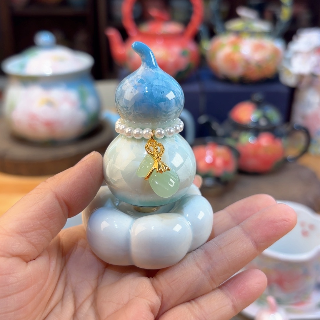 景德镇手绘高温釉下彩陶瓷茶具