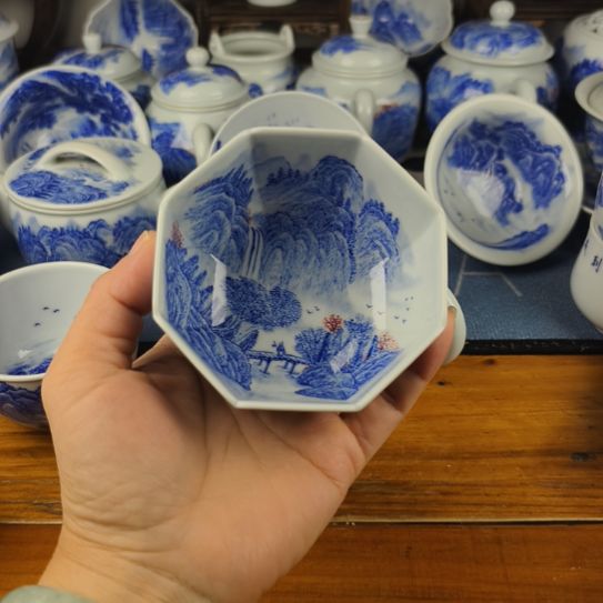 九***鹿纯手工山水八方杯（福利品）