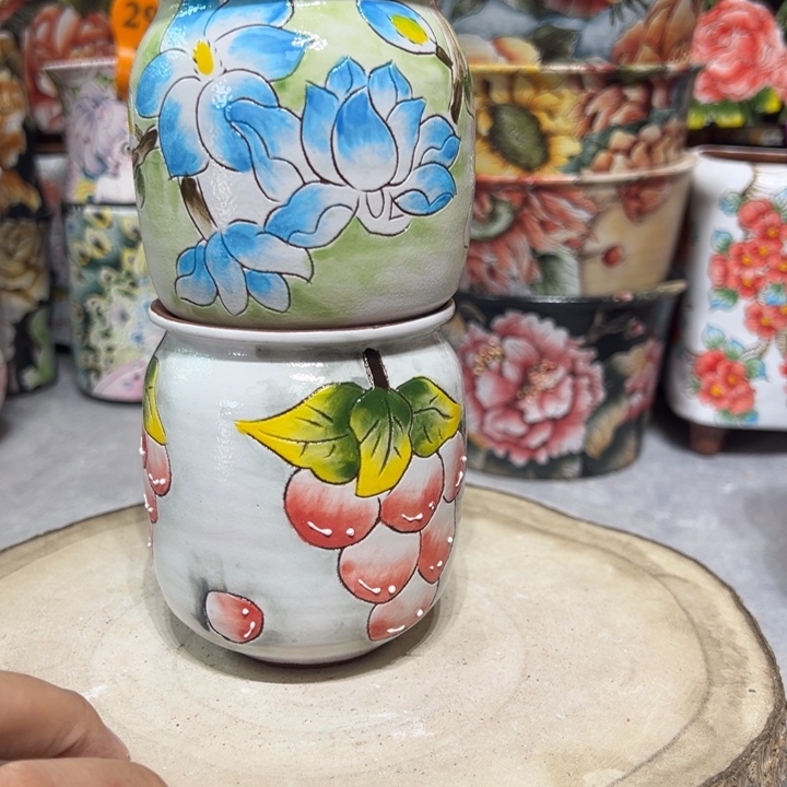 景德镇红陶精品手绘陶瓷