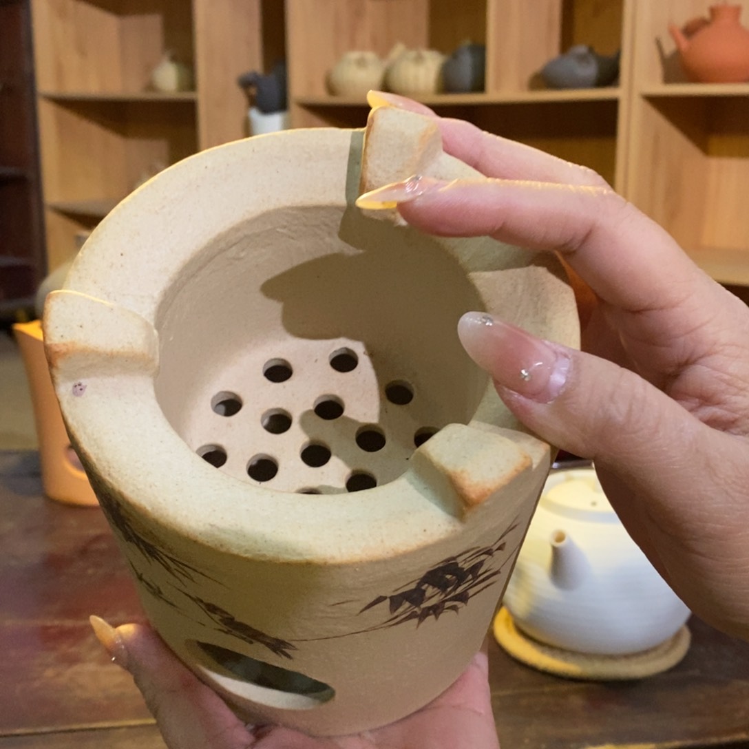 陶竹鸟白泥炉1111