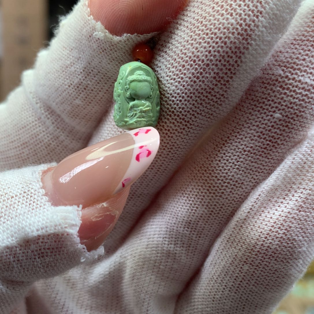 绿松石未镶嵌挂件