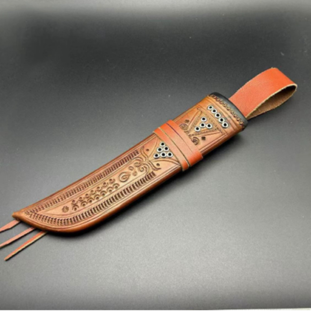 头层牛皮工艺品刀套