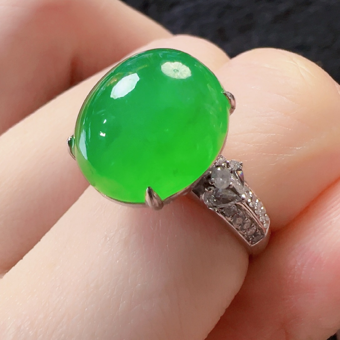 翡翠戒指18K金镶嵌【福利款】签收后24小时鉴赏期