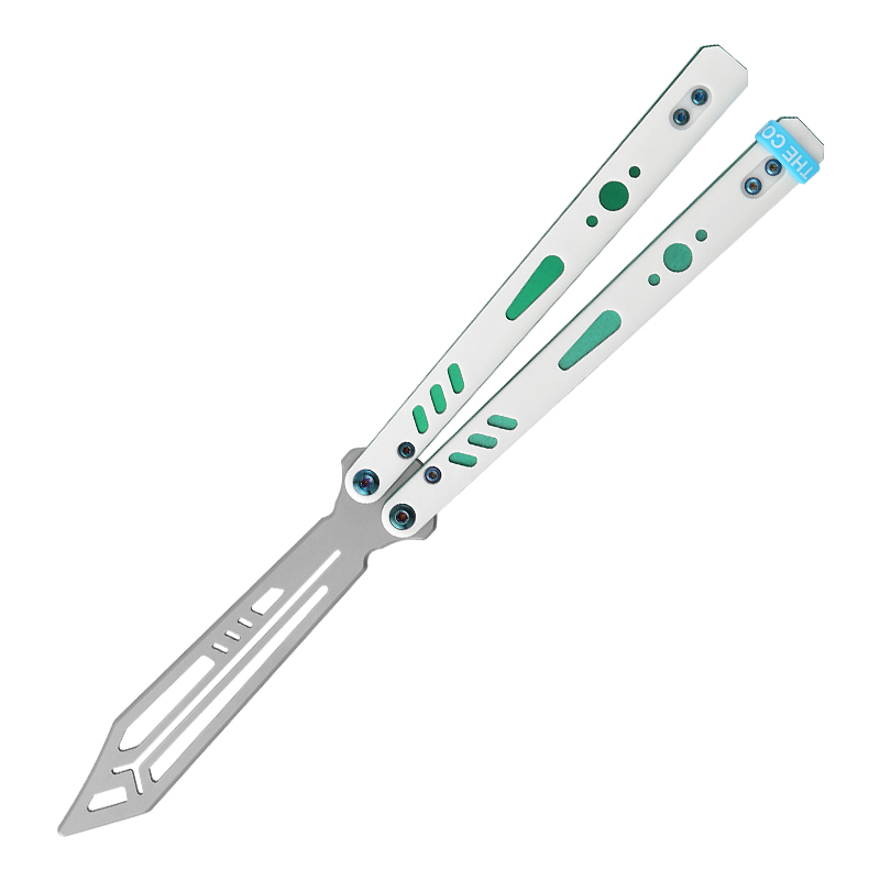 雅痞工坊REP新版蝴蝶刀未开刃不锈钢内衬三明治双有效PC贴片阶梯