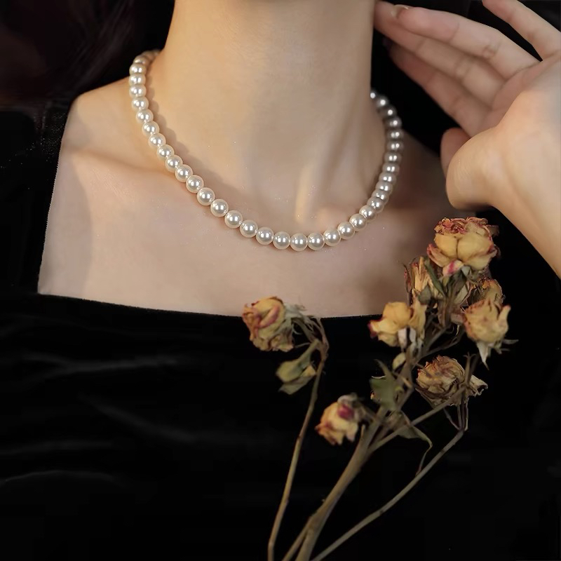 钛钢贝壳项链 轻奢时尚百搭毛衣项链