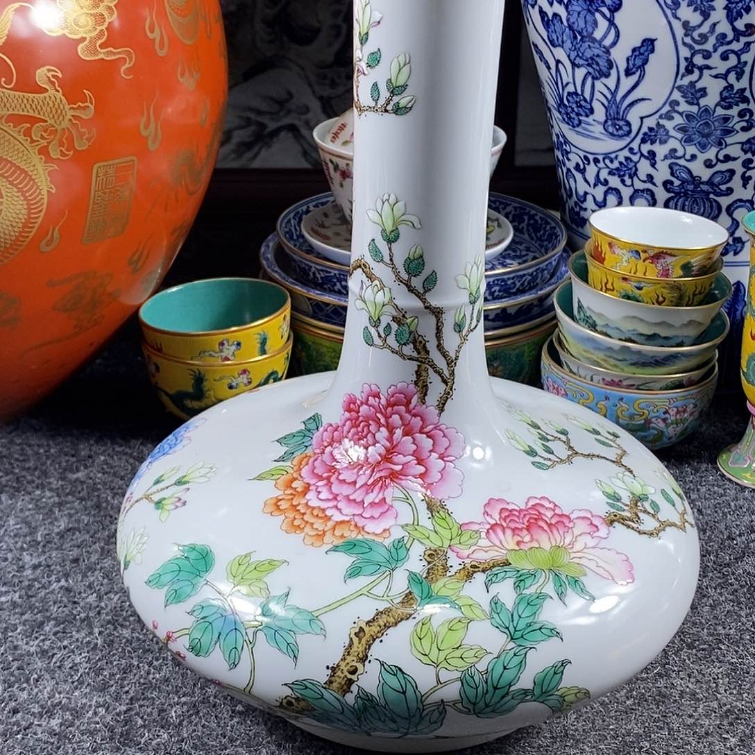 手工手绘陶瓷摆件工艺品如**祥
