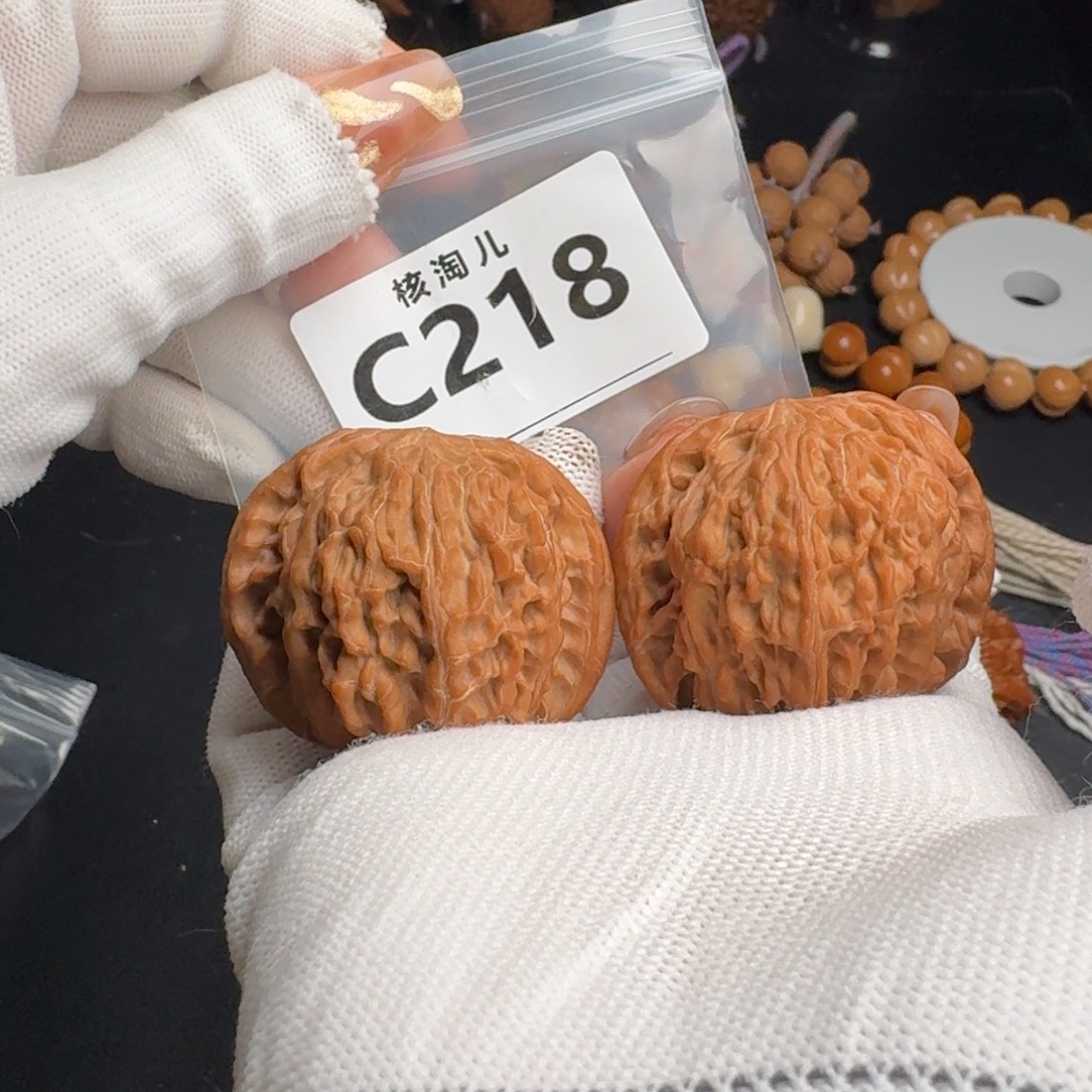 文玩核桃把件43磨盘C218