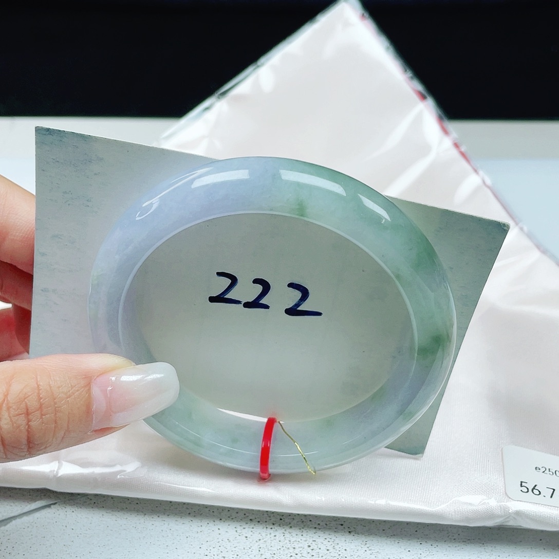 翡翠未镶嵌手镯 正圈56+