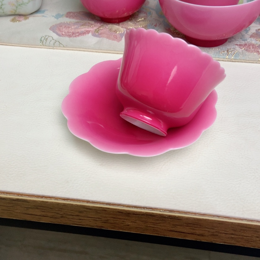 【闪购商品】安*胭脂红一杯一碟渐变