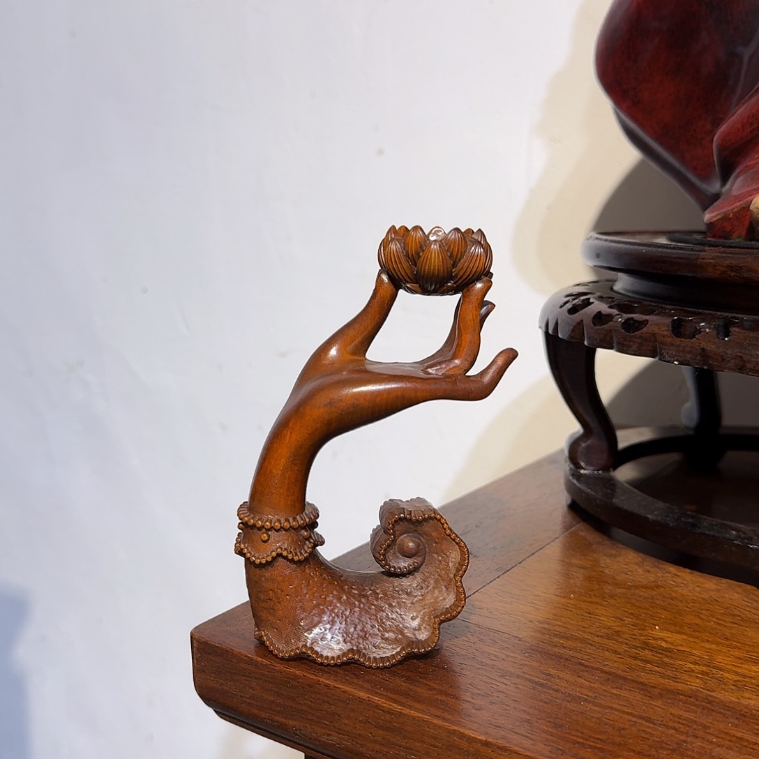 荷***荷木复古装饰摆件香插高12.5厘米