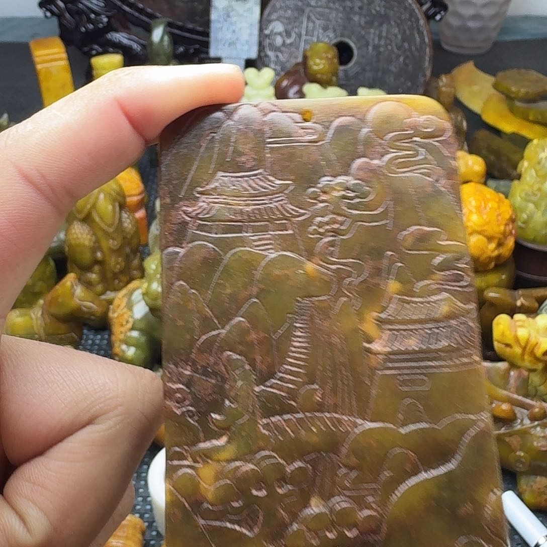 白玉菩提吊坠。。。