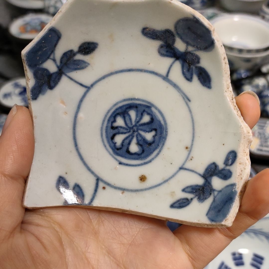 瓷片Y*n青花瓷片标本一个一个