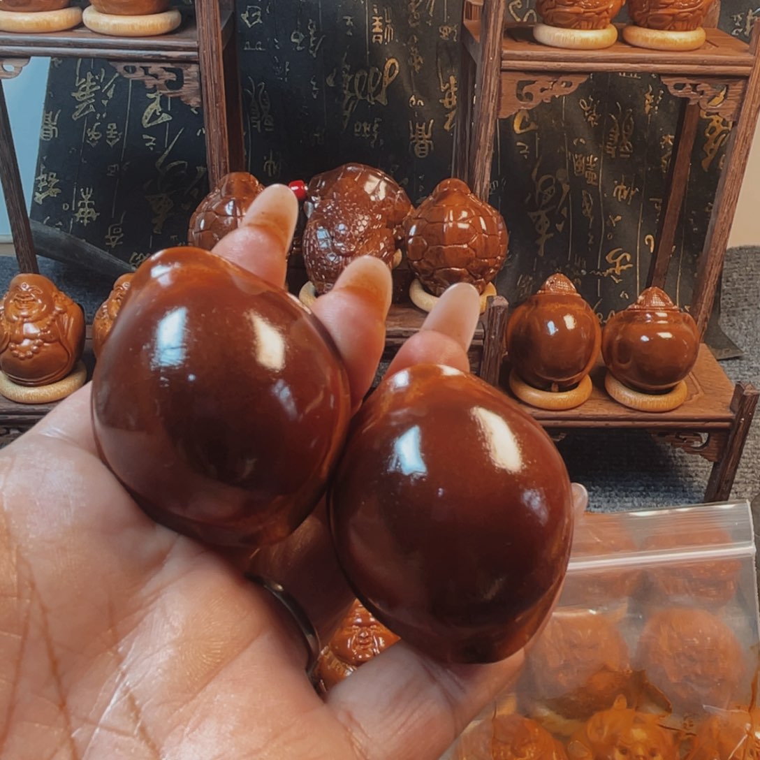 橄榄核手串/手链用****4元宝富甲一对