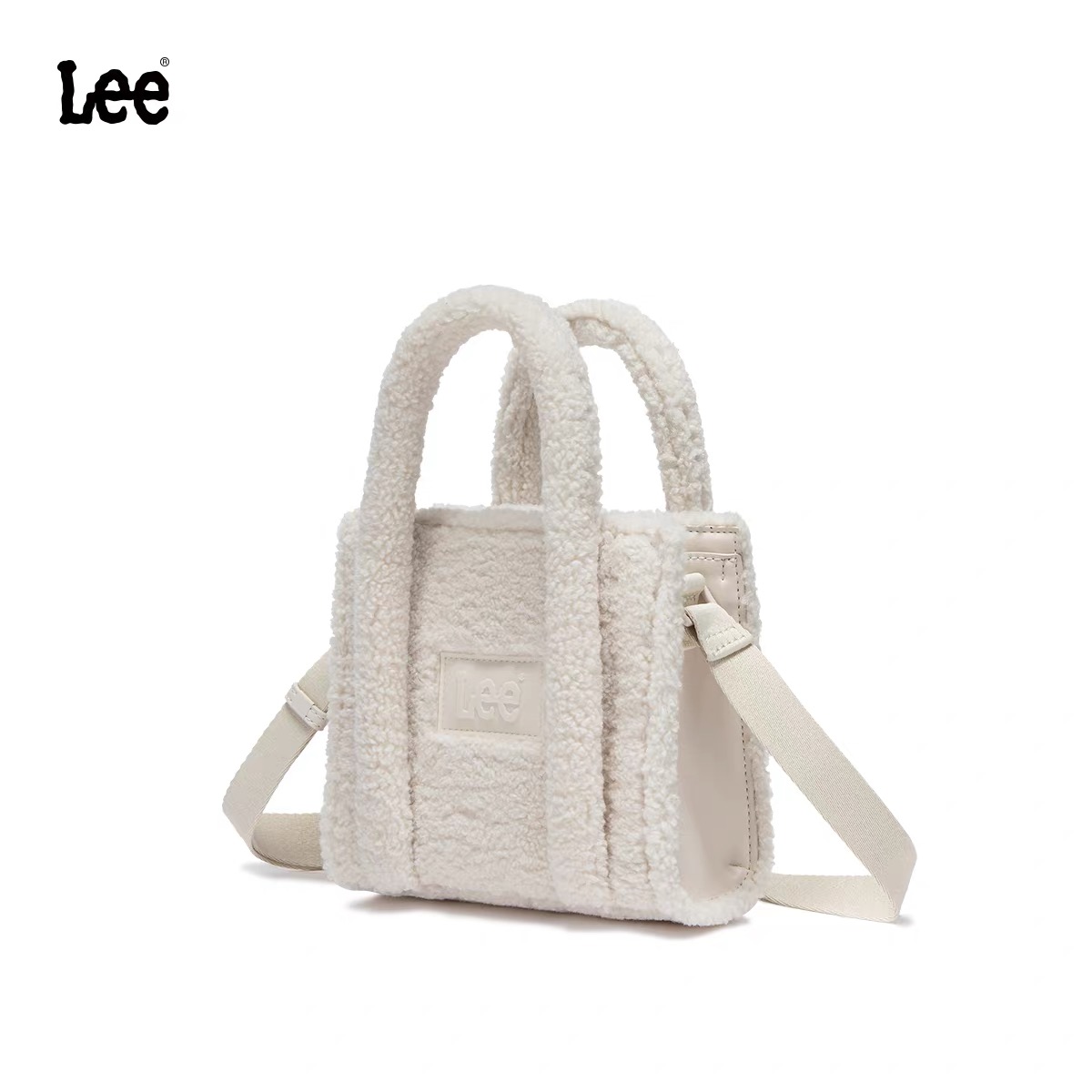 Lee【毛绒系列】华夫饼托特包小巧mini可爱时尚秋冬女生百搭