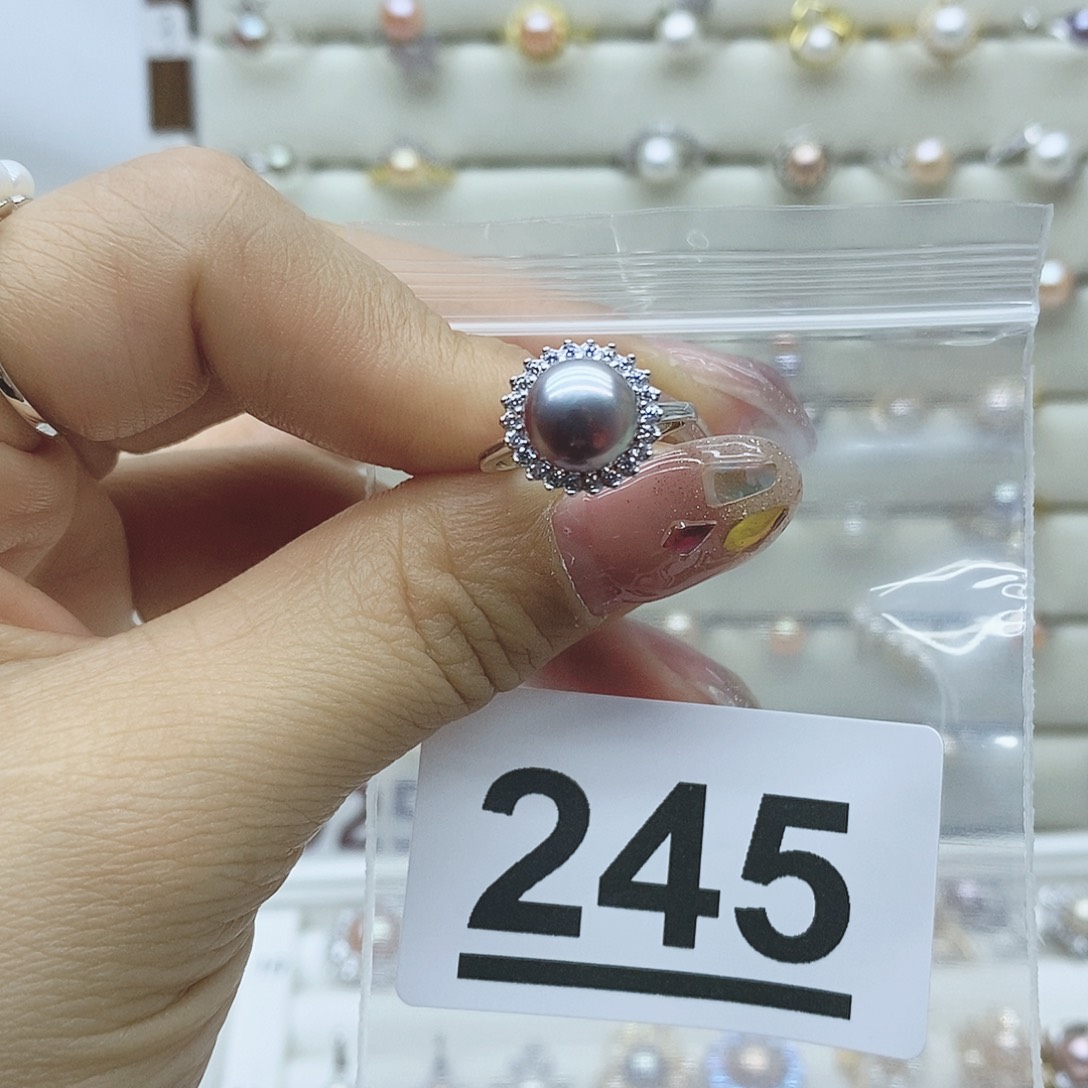 淡水珍珠戒指银S925镶嵌S****245