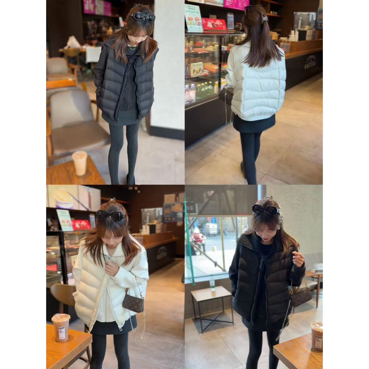 QiongQiong自留款！高品质排骨云朵羽绒马甲+翻领拉链卫衣两件套