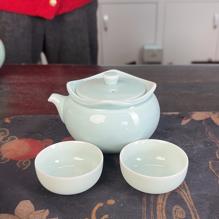 龙泉云间青瓷小米茶器