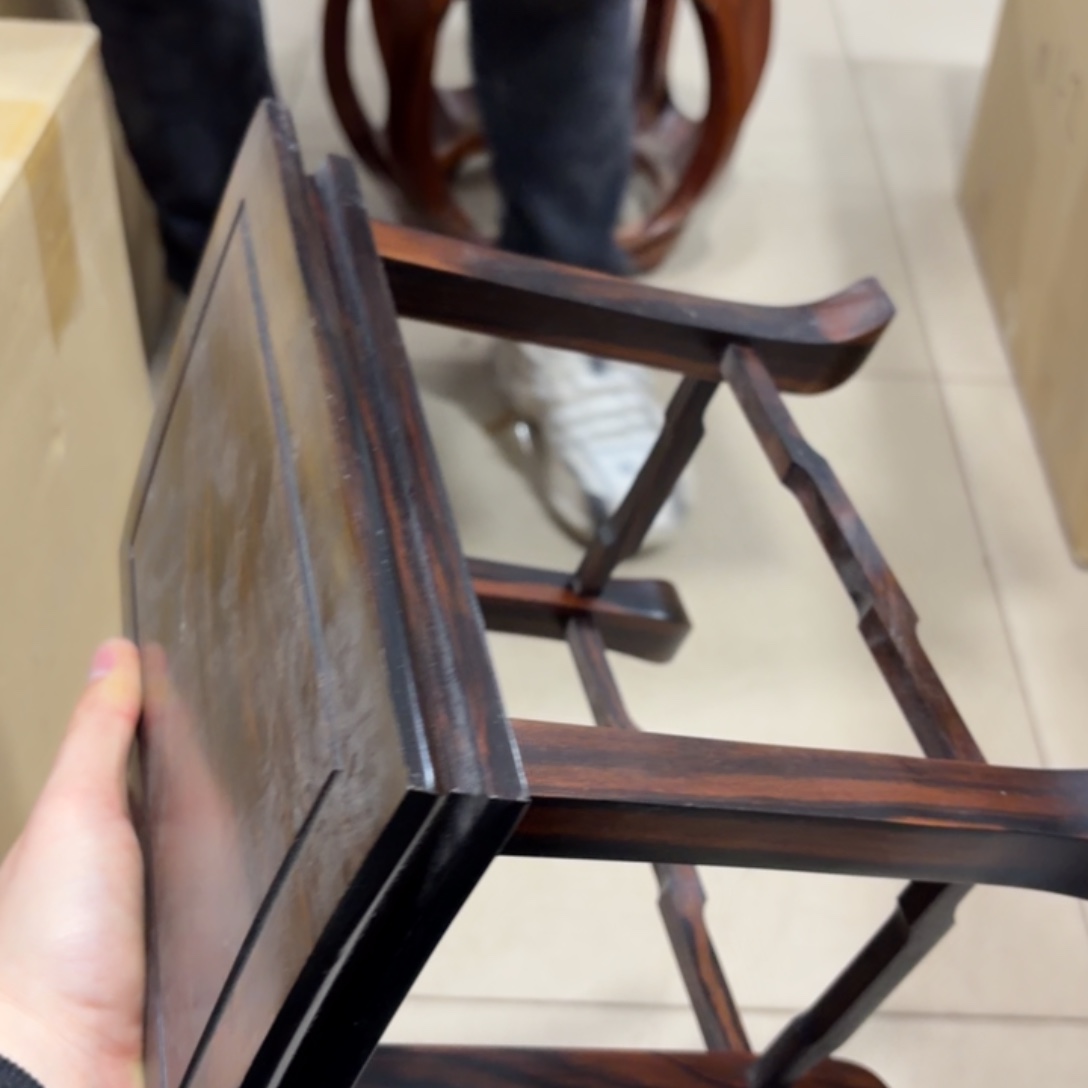 蜗***菜家具乌木类般若中古美术工艺品