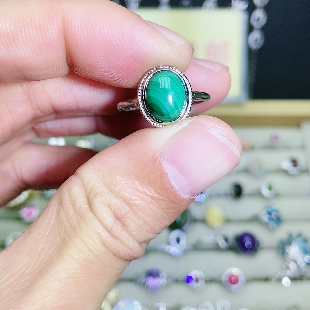 【闪购商品】未镶嵌孔雀石戒指