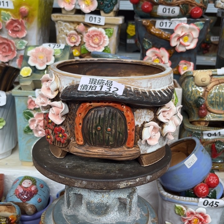 紫砂花盆粗陶材质多肉花盆132