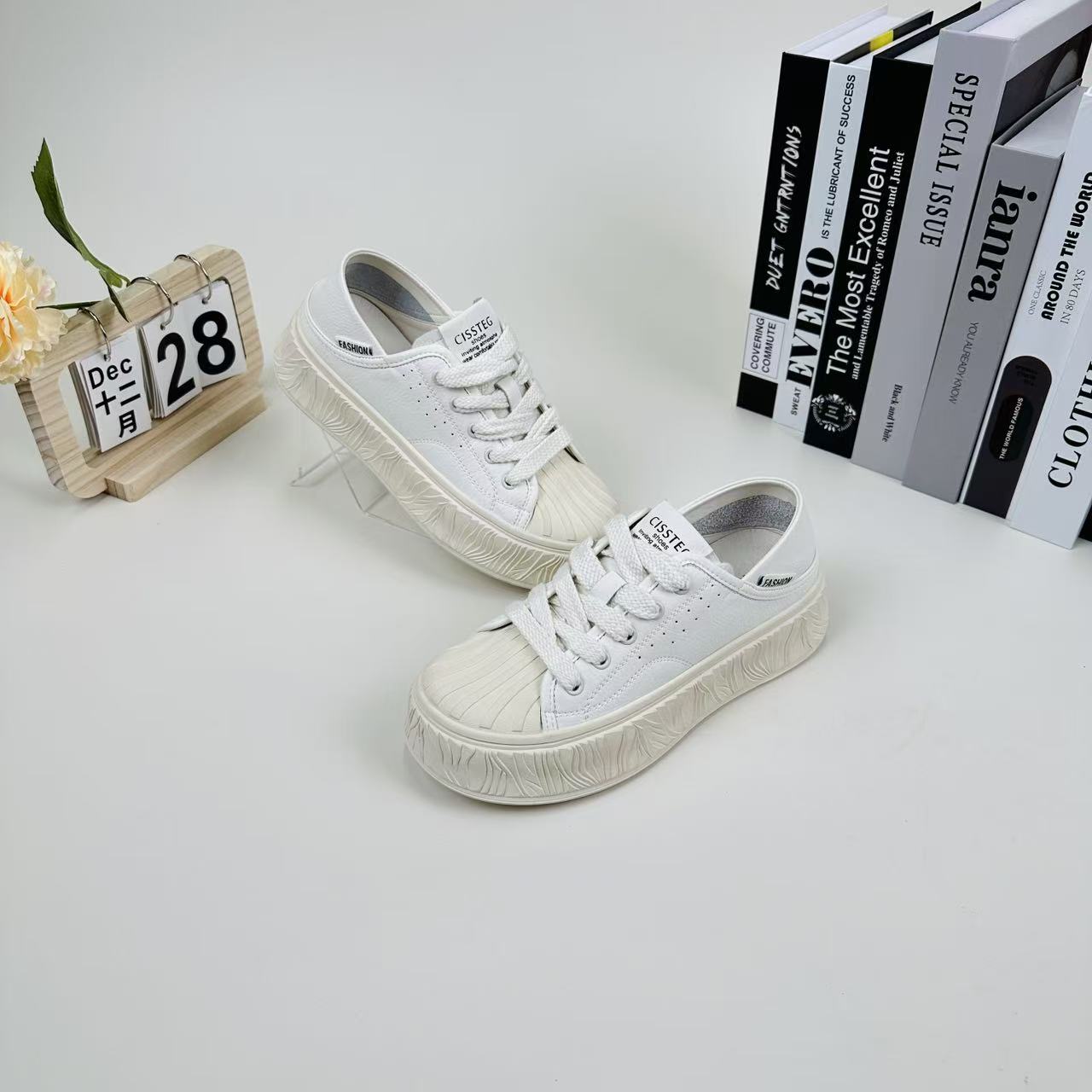 小强家女鞋  贝壳头小白鞋运动板鞋（A43-4-2）（1H33C37580W-08）