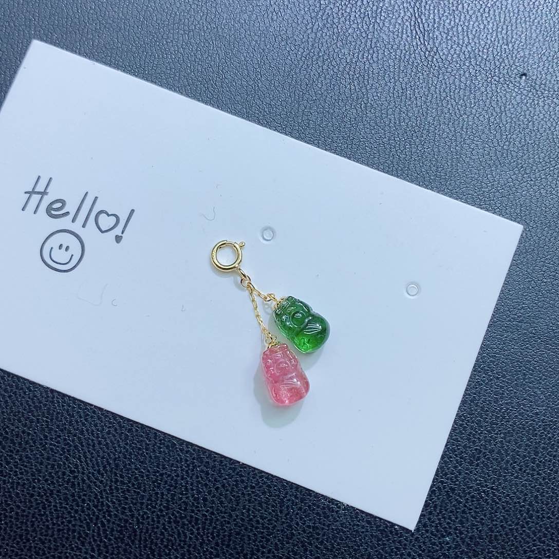 碧玺颈饰未镶嵌碧玺吊坠