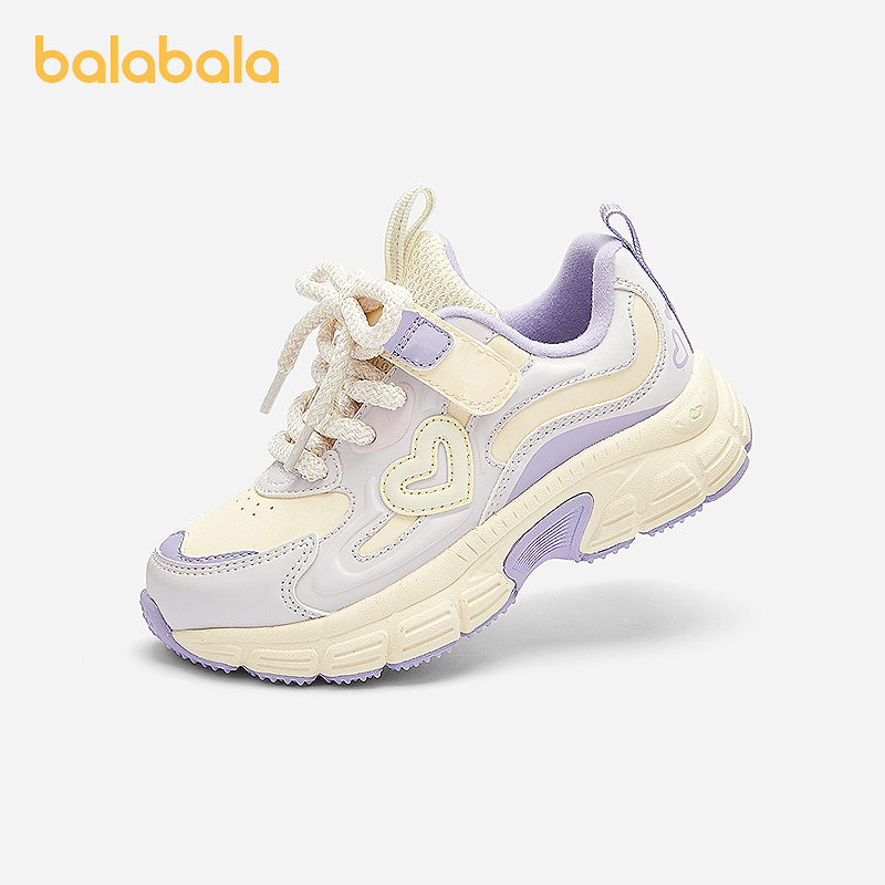 巴拉巴拉童鞋儿童运动鞋女童鞋2025新春秋鞋子潮流老爹鞋甜美爱心