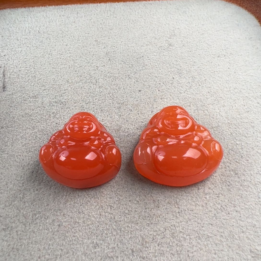 南红玛瑙未镶嵌（佛公17-19mm+发一