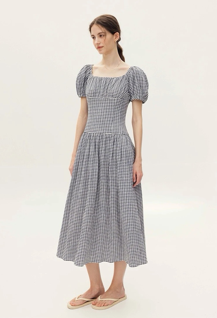 闪闪兒 25年新款 and yo*u 泡泡纱连衣裙11001