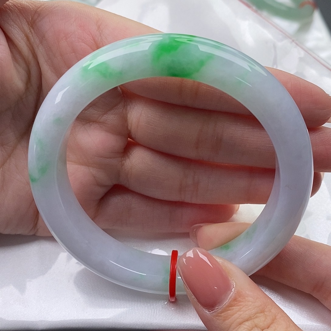 翡翠未镶嵌手镯缅甸天然A货翡翠 59