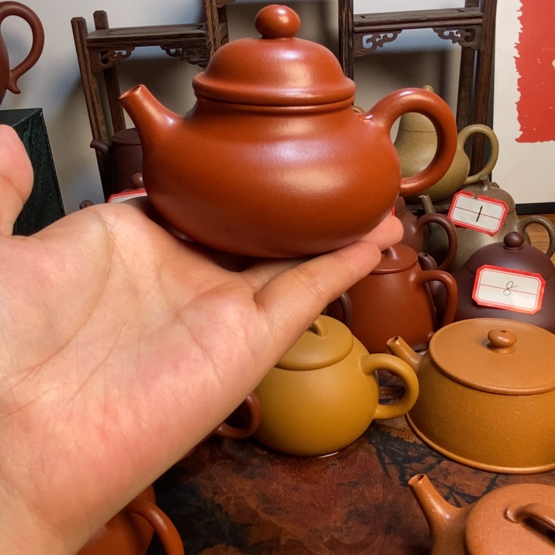 沈*小红泥容天 半手工 紫砂壶