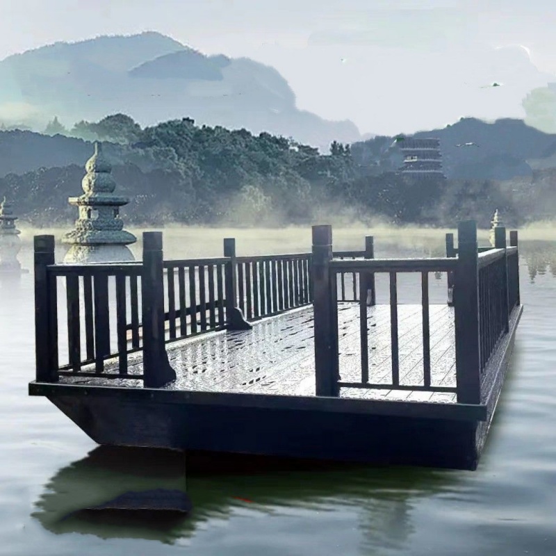 定制 舞台船表演船水上浮台T台娱乐活动浮桥浮趸大型海湾滨水规划