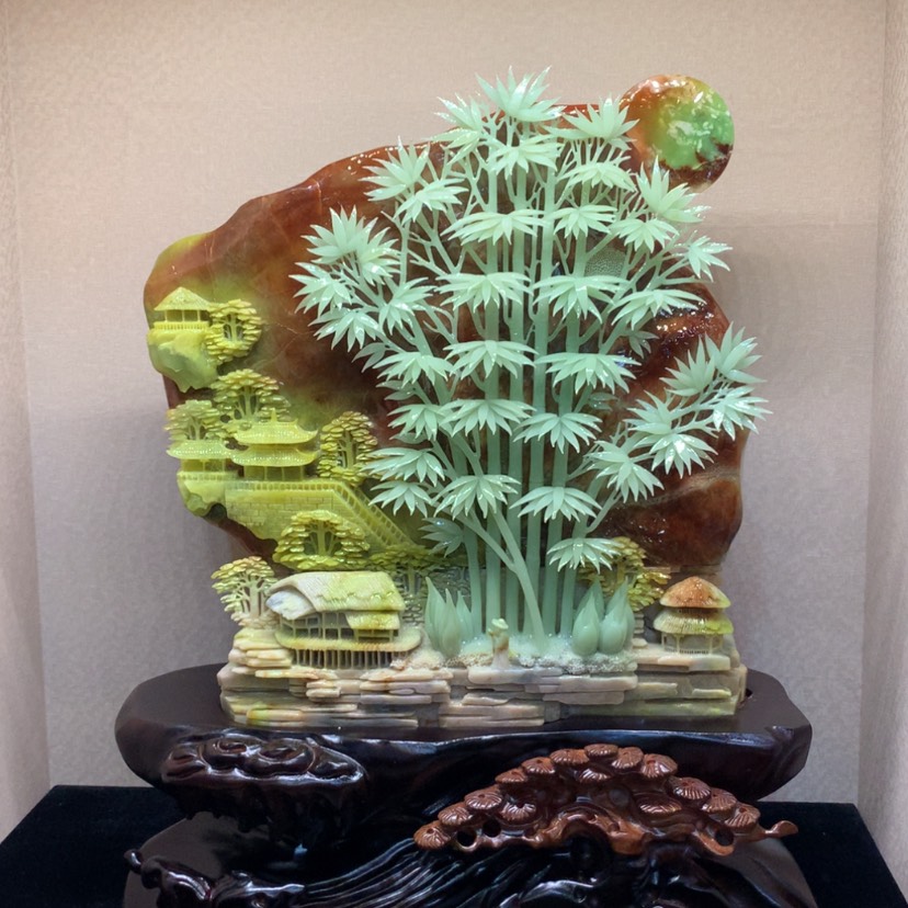 【闪购商品】未镶嵌蛇纹石玉摆件覆膜