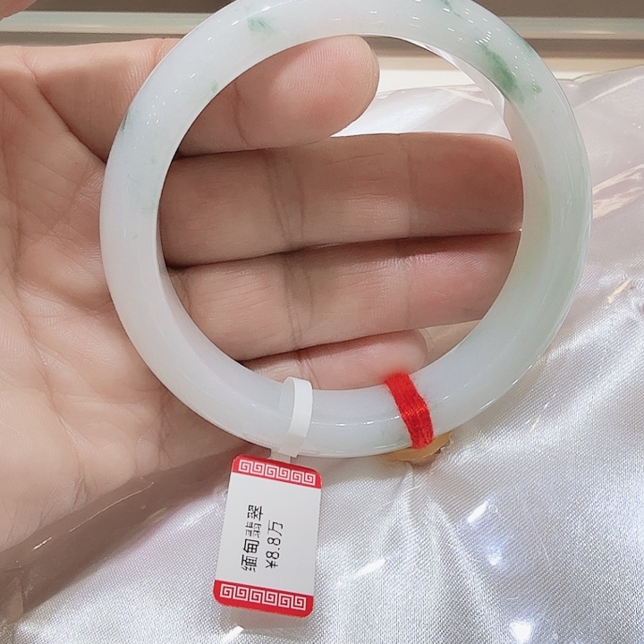 翡翠未镶嵌项圈天然翡翠手镯