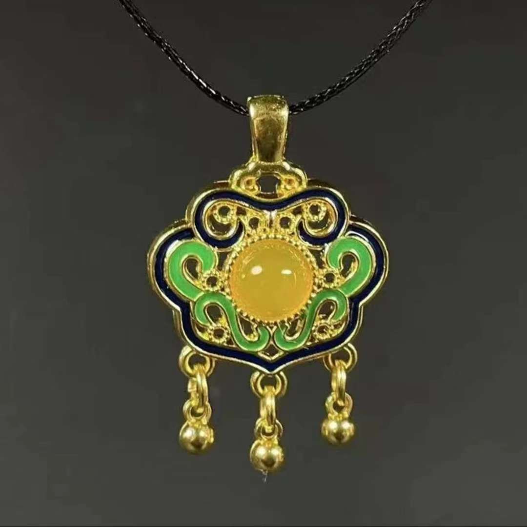 【颜兴】玛瑙玉髓平安锁